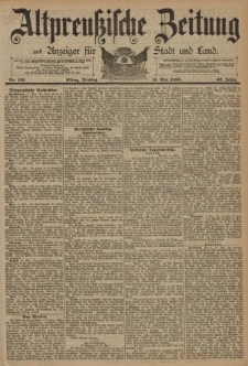 Altpreussische Zeitung, Nr. 110 Dienstag 13 Mai 1890, 42. Jahrgang