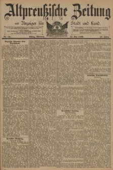 Altpreussische Zeitung, Nr. 111 Mittwoch 14 Mai 1890, 42. Jahrgang