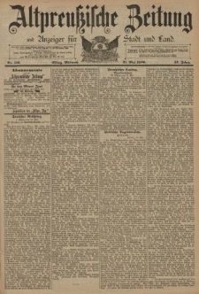 Altpreussische Zeitung, Nr. 116 Mittwoch 21 Mai 1890, 42. Jahrgang