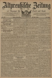 Altpreussische Zeitung, Nr. 117 Donnerstag 22 Mai 1890, 42. Jahrgang