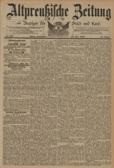 Altpreussische Zeitung, Nr. 119 Sonnabend 24 Mai 1890, 42. Jahrgang
