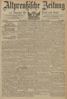 Altpreussische Zeitung, Nr. 123 Freitag 30 Mai 1890, 42. Jahrgang
