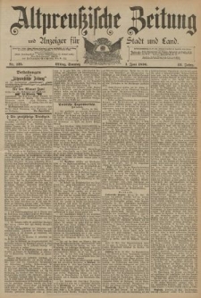 Altpreussische Zeitung, Nr. 125 Sonntag 1 Juni 1890, 42. Jahrgang