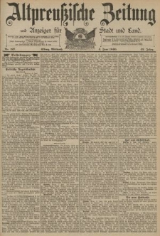 Altpreussische Zeitung, Nr. 127 Mittwoch 4 Juni 1890, 42. Jahrgang