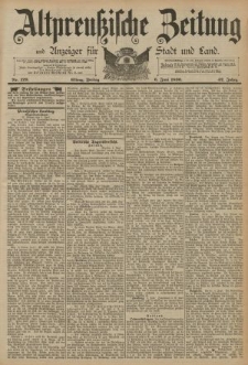 Altpreussische Zeitung, Nr. 129 Freitag 06 Juni 1890, 42. Jahrgang