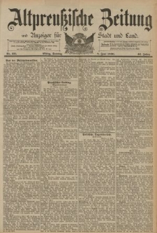 Altpreussische Zeitung, Nr. 131 Sonntag 8 Juni 1890, 42. Jahrgang