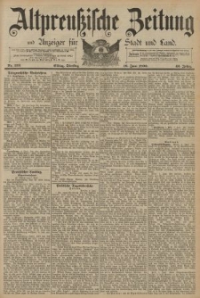 Altpreussische Zeitung, Nr. 132 Dienstag 10 Juni 1890, 42. Jahrgang