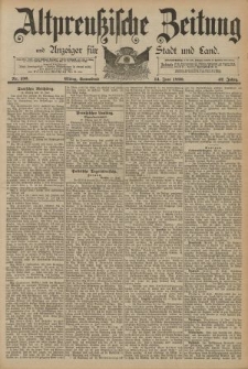 Altpreussische Zeitung, Nr. 136 Sonnabend 14 Juni 1890, 42. Jahrgang