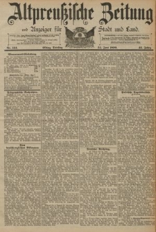 Altpreussische Zeitung, Nr. 144 Dienstag 24 Juni 1890, 42. Jahrgang