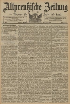 Altpreussische Zeitung, Nr. 145 Mittwoch 25 Juni 1890, 42. Jahrgang