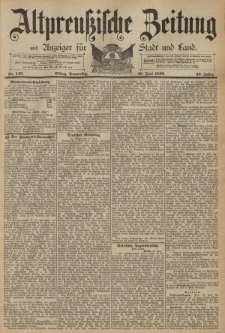 Altpreussische Zeitung, Nr. 146 Donnerstag 26 Juni 1890, 42. Jahrgang