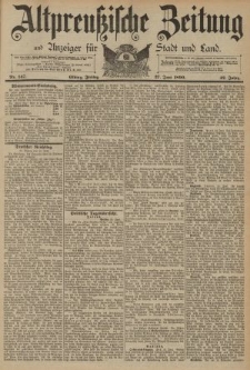Altpreussische Zeitung, Nr. 147 Freitag 27 Juni 1890, 42. Jahrgang