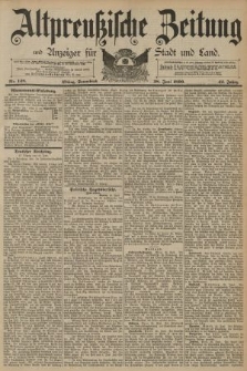 Altpreussische Zeitung, Nr. 148 Sonnabend 28 Juni 1890, 42. Jahrgang