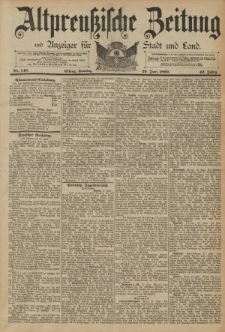 Altpreussische Zeitung, Nr. 149 Sonntag 29 Juni 1890, 42. Jahrgang