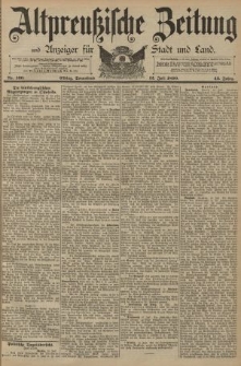 Altpreussische Zeitung, Nr. 160 Sonnabend 12 Juli 1890, 42. Jahrgang