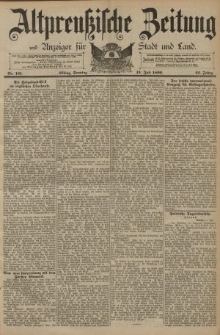 Altpreussische Zeitung, Nr. 161 Sonntag 13 Juli 1890, 42. Jahrgang