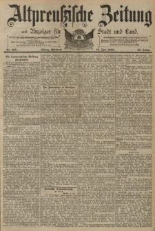 Altpreussische Zeitung, Nr. 163 Mittwoch 16 Juli 1890, 42. Jahrgang