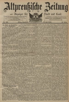 Altpreussische Zeitung, Nr. 166 Sonnabend 19 Juli 1890, 42. Jahrgang