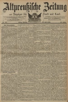 Altpreussische Zeitung, Nr. 167 Sonntag 20 Juli 1890, 42. Jahrgang