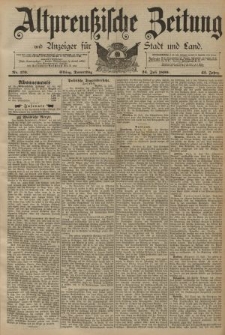 Altpreussische Zeitung, Nr. 170 Donnerstag 24 Juli 1890, 42. Jahrgang