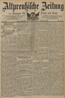 Altpreussische Zeitung, Nr. 175 Mittwoch 30 Juli 1890, 42. Jahrgang