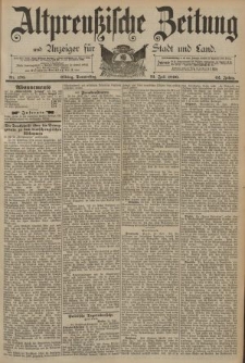 Altpreussische Zeitung, Nr. 176 Donnerstag 31 Juli 1890, 42. Jahrgang