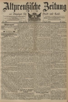 Altpreussische Zeitung, Nr. 177 Freitag 1 August 1890, 42. Jahrgang