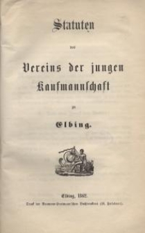Statuten der jungen Kaufmannschaft zu Elbing