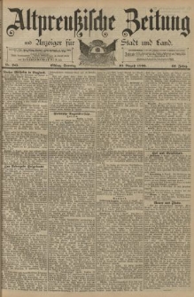 Altpreussische Zeitung, Nr. 185 Sonntag 10 August 1890, 42. Jahrgang