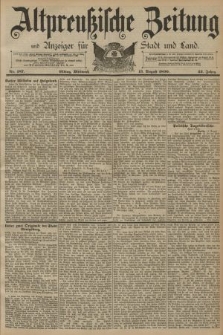 Altpreussische Zeitung, Nr. 187 Mittwoch 13 August 1890, 42. Jahrgang