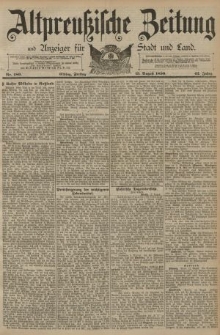 Altpreussische Zeitung, Nr. 189 Freitag 15 August 1890, 42. Jahrgang