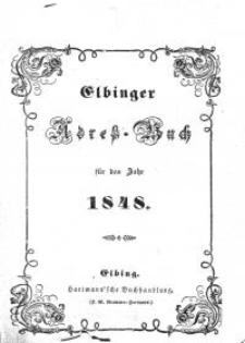 Elbinger Adress-Buch für das Jahr 1848
