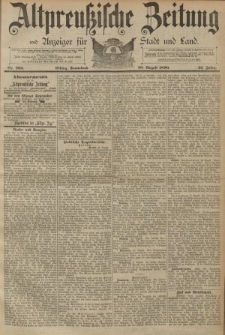 Altpreussische Zeitung, Nr. 202 Sonnabend 30 August 1890, 42. Jahrgang