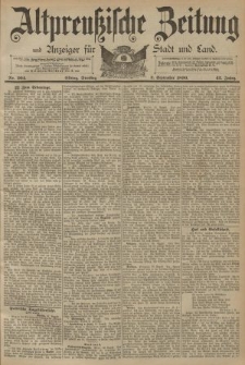 Altpreussische Zeitung, Nr. 204 Dienstag 2 September 1890, 42. Jahrgang