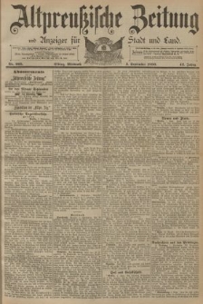 Altpreussische Zeitung, Nr. 205 Mittwoch 3 September 1890, 42. Jahrgang