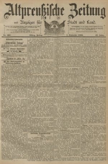 Altpreussische Zeitung, Nr. 207 Freitag 5 September 1890, 42. Jahrgang