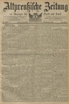 Altpreussische Zeitung, Nr. 208 Sonnabend 6 September 1890, 42. Jahrgang