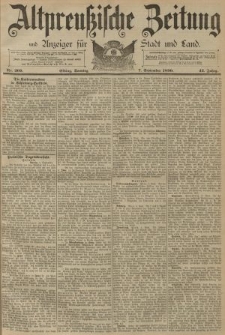 Altpreussische Zeitung, Nr. 209 Sonntag 7 September 1890, 42. Jahrgang