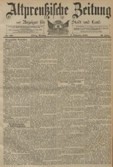 Altpreussische Zeitung, Nr. 210 Dienstag 9 September 1890, 42. Jahrgang