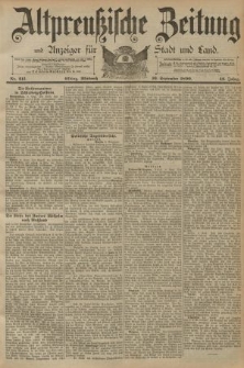 Altpreussische Zeitung, Nr. 211 Mittwoch 10 September 1890, 42. Jahrgang
