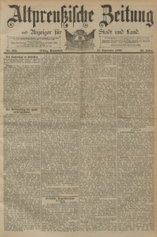 Altpreussische Zeitung, Nr. 214 Sonnabend 13 September 1890, 42. Jahrgang