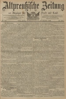 Altpreussische Zeitung, Nr. 219 Freitag 19 September 1890, 42. Jahrgang