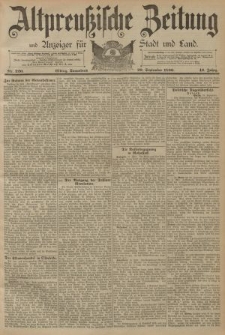 Altpreussische Zeitung, Nr. 220 Sonnabend 20 September 1890, 42. Jahrgang