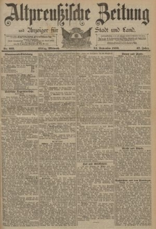 Altpreussische Zeitung, Nr. 223 Mittwoch 24 September 1890, 42. Jahrgang