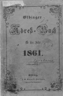 Elbinger Adress-Buch für das Jahr 1861