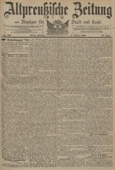 Altpreussische Zeitung, Nr. 233 Sonntag 5 Oktober 1890, 42. Jahrgang