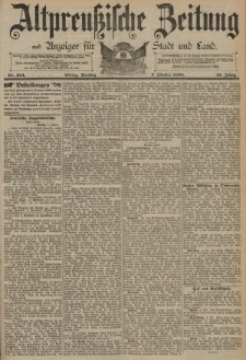 Altpreussische Zeitung, Nr. 234 Dienstag 7 Oktober 1890, 42. Jahrgang
