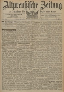 Altpreussische Zeitung, Nr. 236 Donnerstag 9 Oktober 1890, 42. Jahrgang