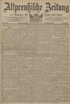 Altpreussische Zeitung, Nr. 238 Sonnabend 11 Oktober 1890, 42. Jahrgang