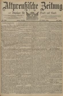 Altpreussische Zeitung, Nr. 240 Dienstag 14 Oktober 1890, 42. Jahrgang